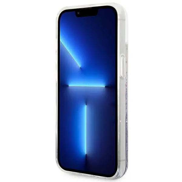 Guess GUHCP14MLFLSU iPhone 14 Plus 6.7 ’violet / purple hardcase Flower Liquid Glitter - Cell phone cases