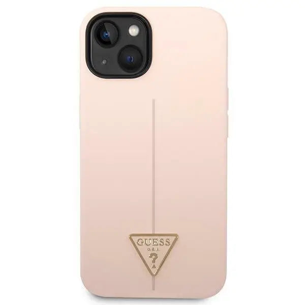 Guess GUHCP14MSLTGP iPhone 14 Plus 6.7’’ pink/pink hardcase Silicone Triangle - Cell phone cases and covers<<<HurtelXML
