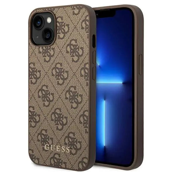 Guess GUHCP14SG4GFBR iPhone 14 6.1 ’brown / brown hard case 4G Metal Gold Logo - Cell phone cases and covers<<<HurtelXML