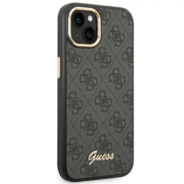 Guess GUHCP14SHG4SHK iPhone 14 6.1 ’black / black hard case 4G Vintage Gold Logo - Cell phone cases