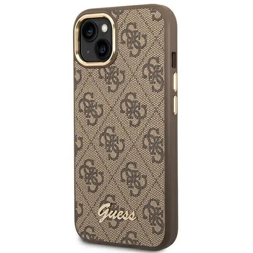 Guess GUHCP14SHG4SHW iPhone 14 6.1’’ brown/brown hard case 4G Vintage Gold Logo - Cell phone cases