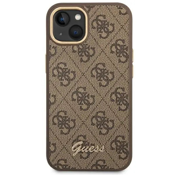 Guess GUHCP14SHG4SHW iPhone 14 6.1’’ brown/brown hard case 4G Vintage Gold Logo - Cell phone cases