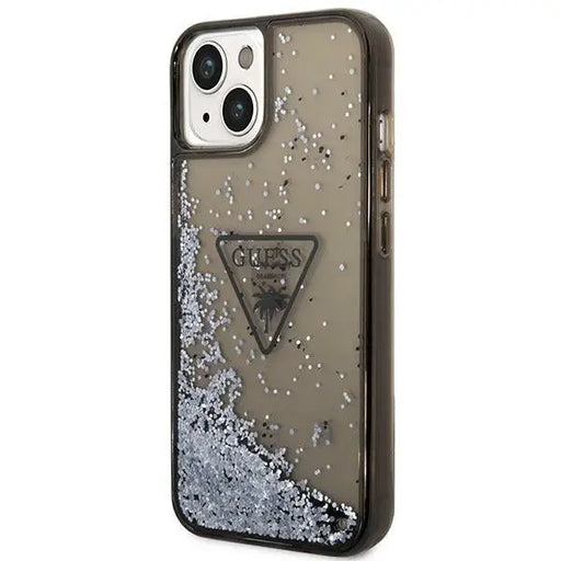Guess GUHCP14SLFCTPK iPhone 14 6.1’’ black/black hardcase Liquid Glitter Palm Collection - Cell phone cases