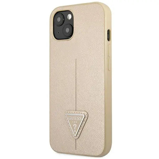 Guess GUHCP14SPSATLE iPhone 14 6,1 ’beige / beige hardcase SaffianoTriangle Logo - Cell phone cases