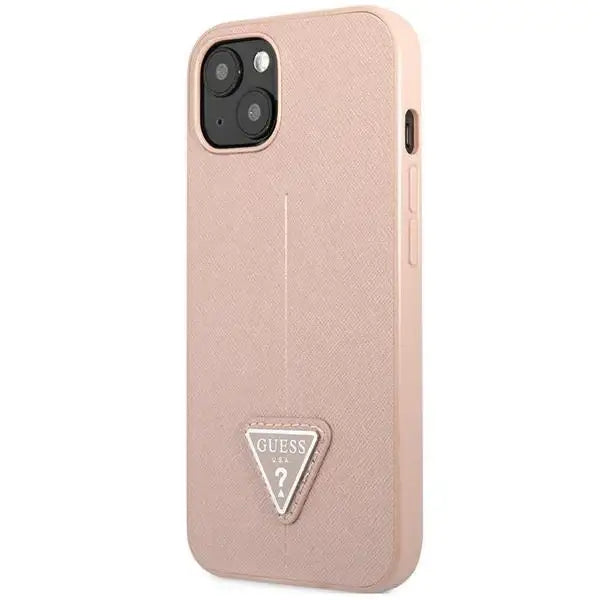 Guess GUHCP14SPSATLP iPhone 14 6.1 ’pink / pink hardcase SaffianoTriangle Logo - Cell phone cases and covers<<<HurtelXML