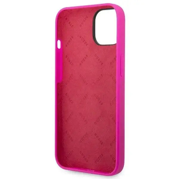 Guess GUHCP14SSLSMF iPhone 14 6.1’’ fuchsia/fuschia hard case Silicone Vintage Gold Logo - Cell phone cases