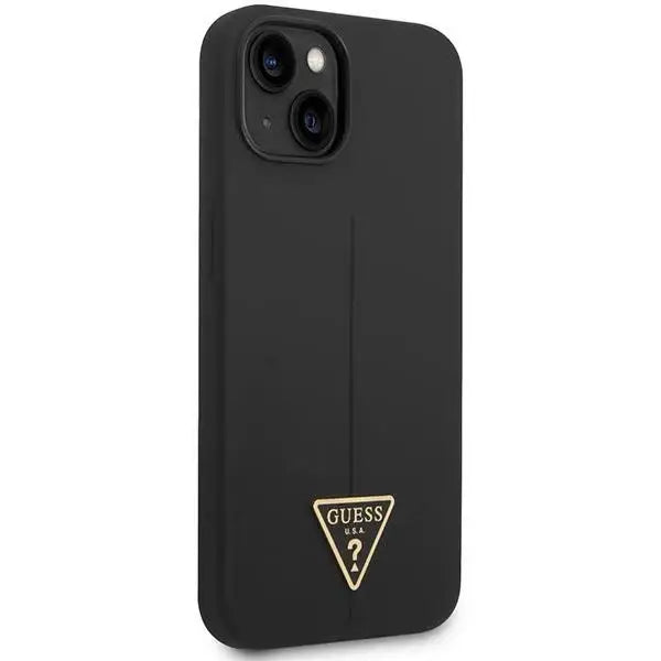 Guess GUHCP14SSLTGK iPhone 14 6.1’’ black/black hardcase Silicone Triangle - Cell phone cases and covers<<<HurtelXML
