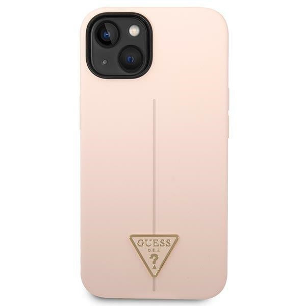Guess GUHCP14SSLTGP iPhone 14 6.1’’ pink/pink hardcase Silicone Triangle - Cell phone cases and covers<<<HurtelXML