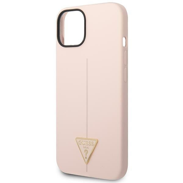 Guess GUHCP14SSLTGP iPhone 14 6.1’’ pink/pink hardcase Silicone Triangle - Cell phone cases and covers<<<HurtelXML
