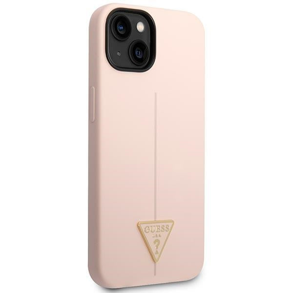 Guess GUHCP14SSLTGP iPhone 14 6.1’’ pink/pink hardcase Silicone Triangle - Cell phone cases and covers<<<HurtelXML