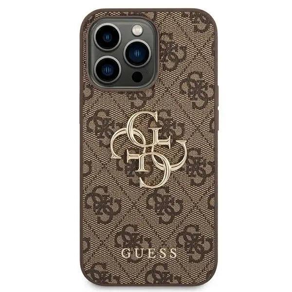 Guess GUHCP14X4GMGBR iPhone 14 Pro Max 6,7’’ brązowy/brown hardcase 4G Big Metal Logo - Cell phone cases