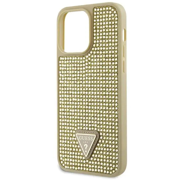 Guess GUHCP14XHDGTPD iPhone 14 Pro Max 6.7’’ gold/gold hardcase Rhinestone Triangle - Cell phone cases