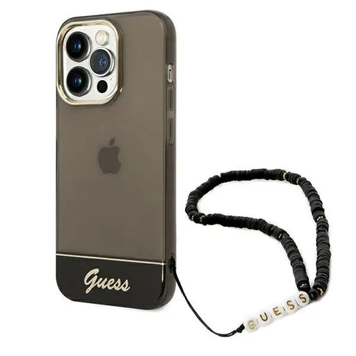 Guess GUHCP14XHGCOHK iPhone 14 Pro Max 6,7 ’black / black hardcase Translucent Pearl Strap - Cell phone cases