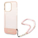 Guess GUHCP14XHGCOHP iPhone 14 Pro Max 6.7’’ pink/pink hardcase Translucent Pearl Strap - Cell phone cases