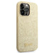 Guess GUHCP14XHGGSHD iPhone 14 Pro Max 6,7’’ złoty/gold hard case Glitter Script - Cell phone cases
