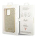 Guess GUHCP14XHGGSHD iPhone 14 Pro Max 6,7’’ złoty/gold hard case Glitter Script - Cell phone cases