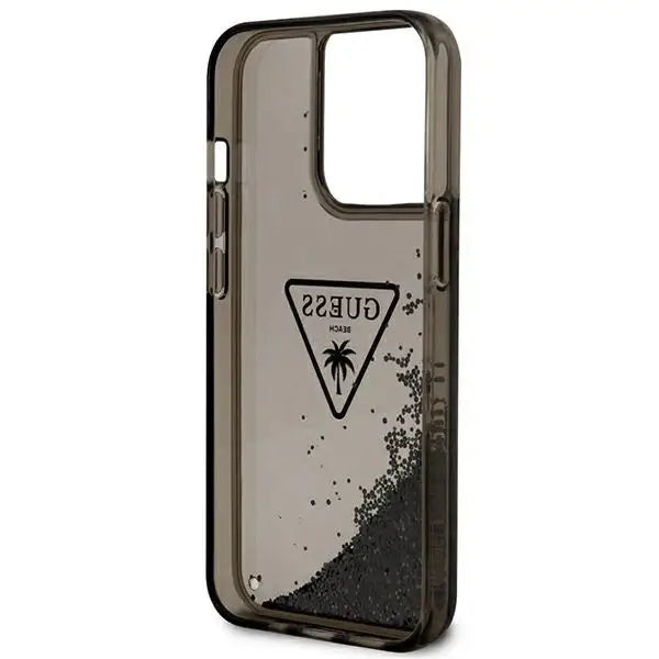 Guess GUHCP14XLFCTPK iPhone 14 Pro Max 6.7’’ black/black hardcase Liquid Glitter Palm Collection - Cell phone cases