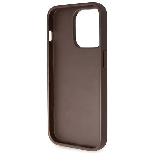 Guess GUHCP14XP4TDSCPW case for iPhone 14 Pro Max 6.7’’ - brown Crossbody 4G Metal Logo - Cell phone cases
