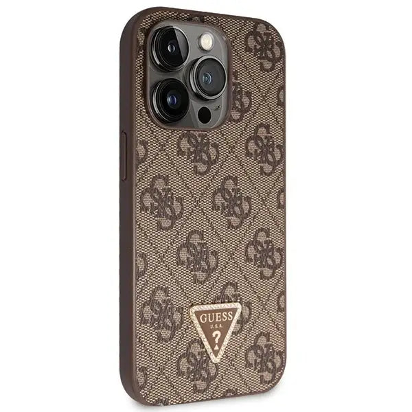 Guess GUHCP14XP4TDSCPW case for iPhone 14 Pro Max 6.7’’ - brown Crossbody 4G Metal Logo - Cell phone cases