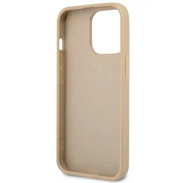 Guess GUHCP14XPSATLE iPhone 14 Pro Max 6,7 ’beige / beige hardcase SaffianoTriangle Logo - Cell phone cases