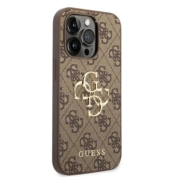 Guess GUHCP15L4GMGBR iPhone 15 Pro 6.1’’ brown/brown hardcase 4G Big Metal Logo - Cell phone cases