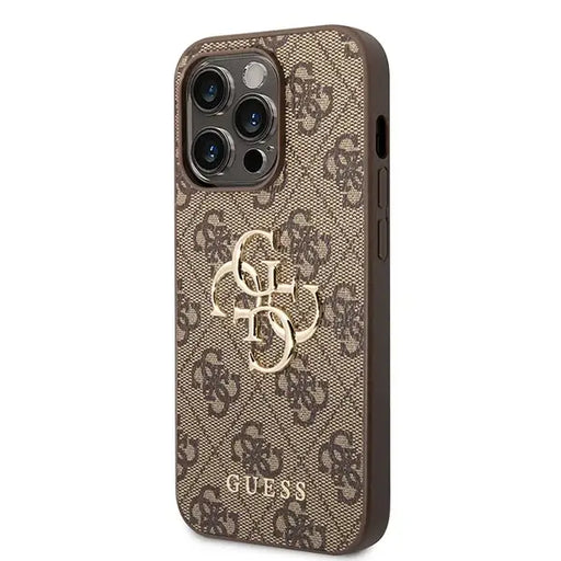 Guess GUHCP15L4GMGBR iPhone 15 Pro 6.1’’ brown/brown hardcase 4G Big Metal Logo - Cell phone cases