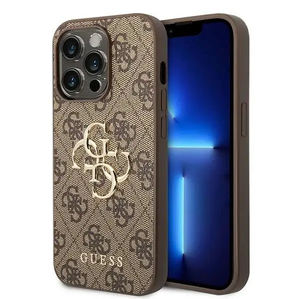 Guess GUHCP15L4GMGBR iPhone 15 Pro 6.1’’ brown/brown hardcase 4G Big Metal Logo - Cell phone cases
