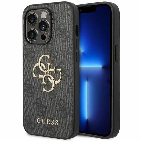 Guess GUHCP15L4GMGGR iPhone 15 Pro 6.1’’ gray/gray hardcase 4G Big Metal Logo - Cell phone cases and covers<<<HurtelXML
