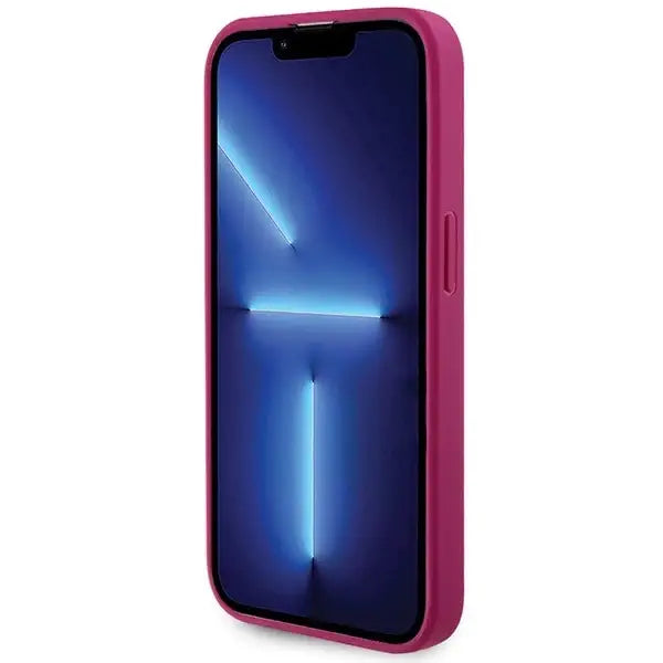 Guess GUHCP15LPS4DGPP iPhone 15 Pro 6.1’’ pink/pink hardcase Strass Metal Logo - Cell phone cases and covers<<<HurtelXML