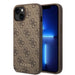 Guess GUHCP15MG4GFBR iPhone 15 Plus 6.7’’ brown/brown hard case 4G Metal Gold Logo - Cell phone cases