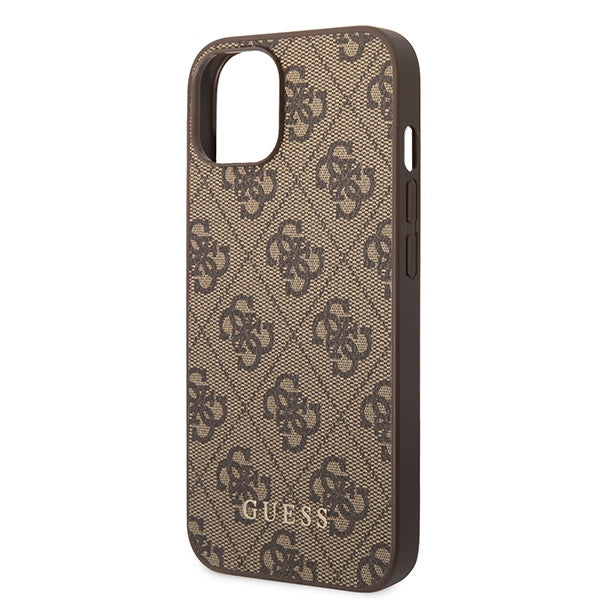 Guess GUHCP15MG4GFBR iPhone 15 Plus 6.7’’ brown/brown hard case 4G Metal Gold Logo - Cell phone cases