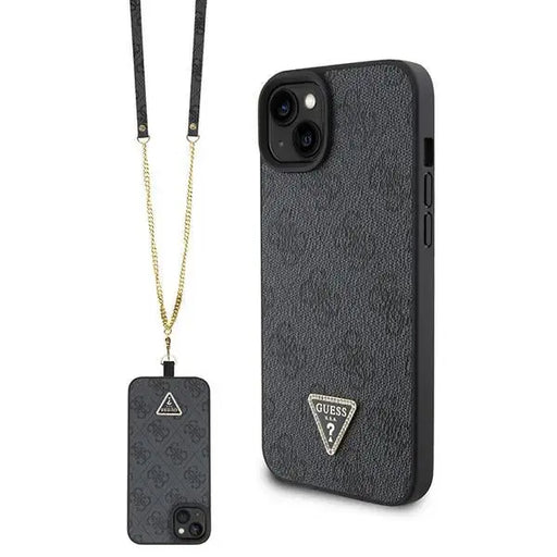 Guess GUHCP15MP4TDSCPK iPhone 15 Plus 6.7’’ black/black hardcase Crossbody 4G Metal Logo - Cell phone cases