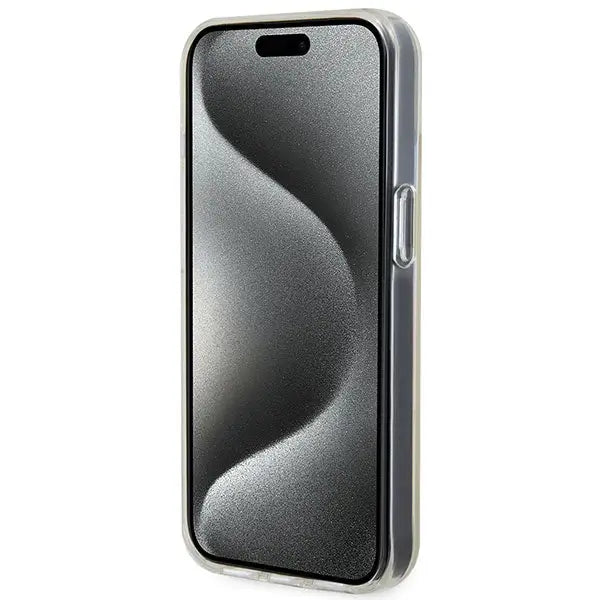 Guess GUHCP15SHDECMP iPhone 15 6.1’’ pink/pink hardcase IML Faceted Mirror Disco Iridescent - Cell phone cases