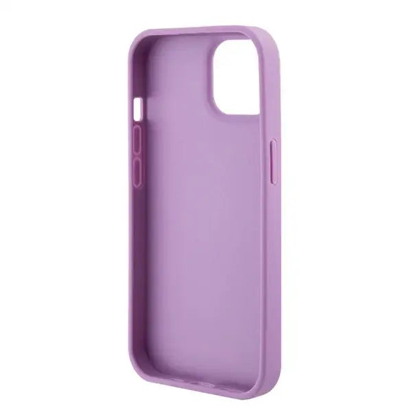 Guess GUHCP15SP4EPMU iPhone 15 6.1’’ purple/light purple hardcase Leather 4G Stamped - Cell phone cases
