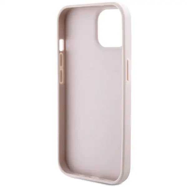 Guess GUHCP15SP4TDSCPP iPhone 15 6.1’’ pink/pink hardcase Crossbody 4G Metal Logo - Cell phone cases