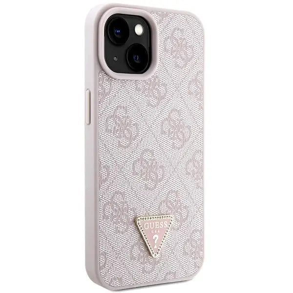Guess GUHCP15SP4TDSCPP iPhone 15 6.1’’ pink/pink hardcase Crossbody 4G Metal Logo - Cell phone cases