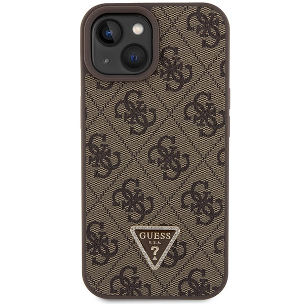 Guess GUHCP15SP4TDSCPW iPhone 15 6.1’’ brown/brown hardcase Crossbody 4G Metal Logo - Cell phone cases