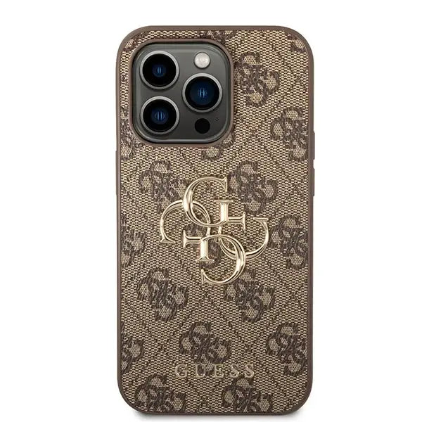 Guess GUHCP15X4GMGBR iPhone 15 Pro Max 6.7’’ brown/brown hardcase 4G Big Metal Logo - Cell phone cases