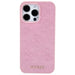 Guess GUHCP15XP4EPMP iPhone 15 Pro Max 6.7’’ pink/pink hardcase Leather 4G Stamped - Cell phone cases