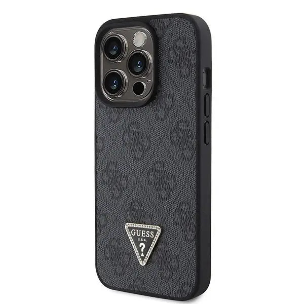 Guess GUHCP15XP4TDSCPK iPhone 15 Pro Max 6.7’’ black/black hardcase Crossbody 4G Metal Logo - Cell phone cases