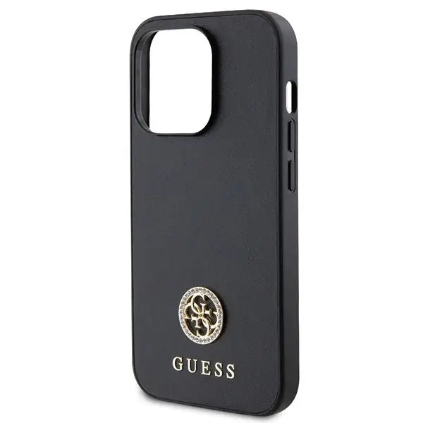 Guess GUHCP15XPS4DGPK iPhone 15 Pro Max 6.7’’ black/black hardcase Strass Metal Logo - Cell phone cases