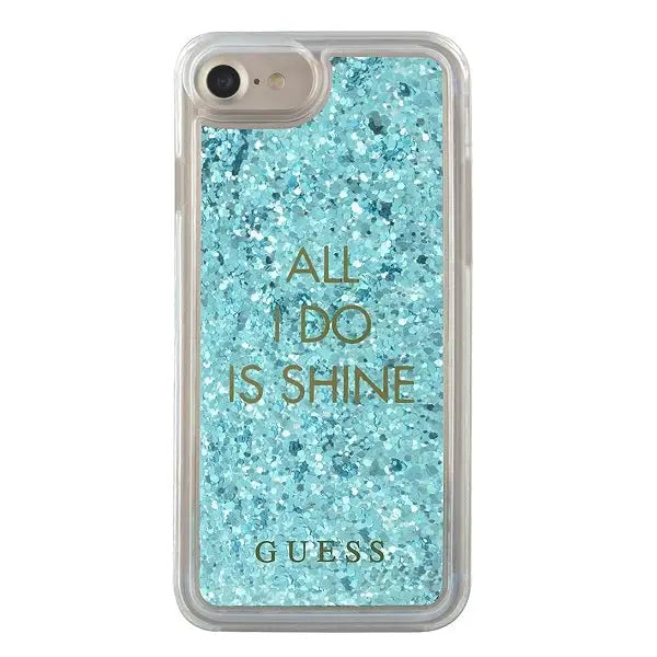 Guess GUHCP7GLUQBL iPhone 6/7/8 /SE 2020 / SE 2022 blue/blue hard case Liquid Glitter Party - Cell phone cases