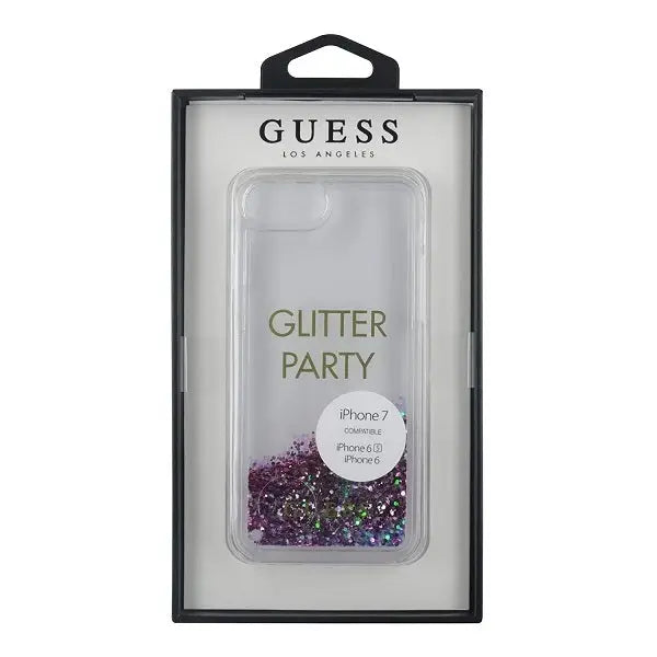 Guess GUHCP7GLUQPU iPhone 6/7/8 /SE 2020 / SE 2022 purple/purple hard case Liquid Glitter Party - Cell phone cases