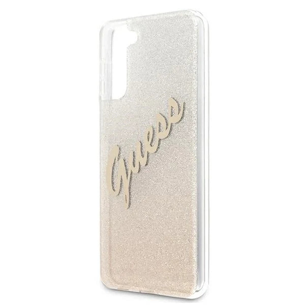 Guess GUHCS21MPCUGLSGO S21+ G996 złoty/gold hardcase Glitter Gradient Script - Cell phone cases and covers<<<HurtelXML