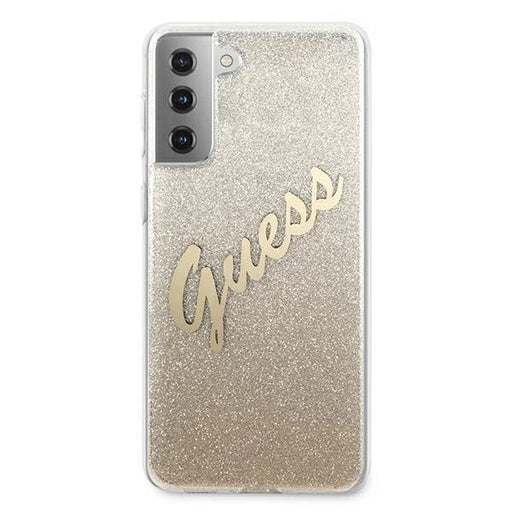 Guess GUHCS21MPCUGLSGO S21+ G996 złoty/gold hardcase Glitter Gradient Script - Cell phone cases and covers<<<HurtelXML