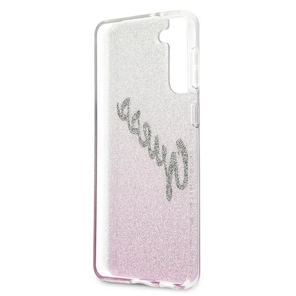 Guess GUHCS21MPCUGLSPI S21+ G996 pink/pink hardcase Glitter Gradient Script - Cell phone cases and covers<<<HurtelXML