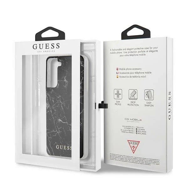 Guess GUHCS21MPCUMABK S21+ G996 black/black hardcase Marble - Cell phone cases and covers<<<HurtelXML