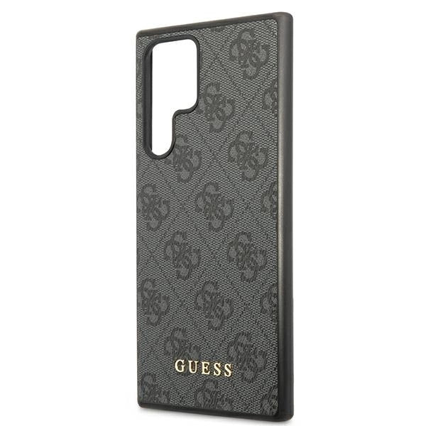 Guess GUHCS22LG4GFGR S22 Ultra S908 szary/grey hard case 4G Metal Gold Logo - Cell phone cases and covers<<<HurtelXML