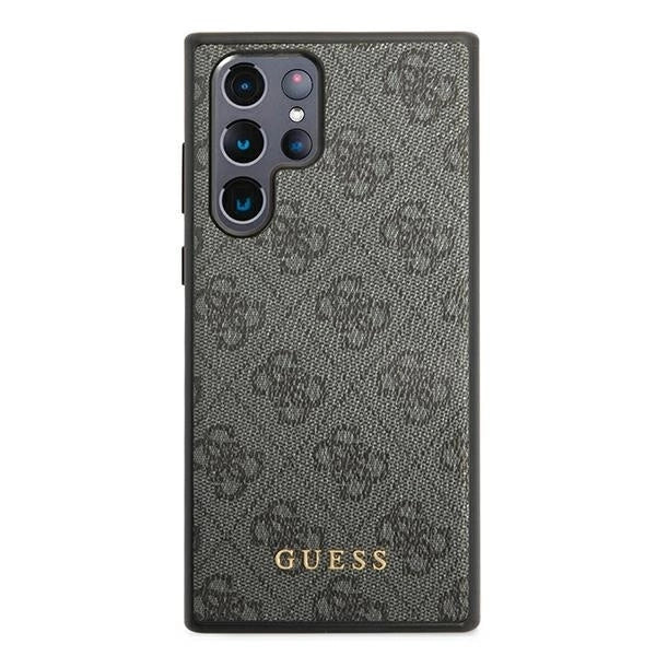 Guess GUHCS22LG4GFGR S22 Ultra S908 szary/grey hard case 4G Metal Gold Logo - Cell phone cases and covers<<<HurtelXML