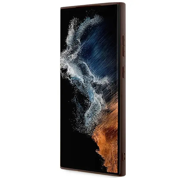 Guess GUHCS23LG4GFBR S23 Ultra S918 brown/brown hard case 4G Metal Gold Logo - Cell phone cases and covers<<<HurtelXML